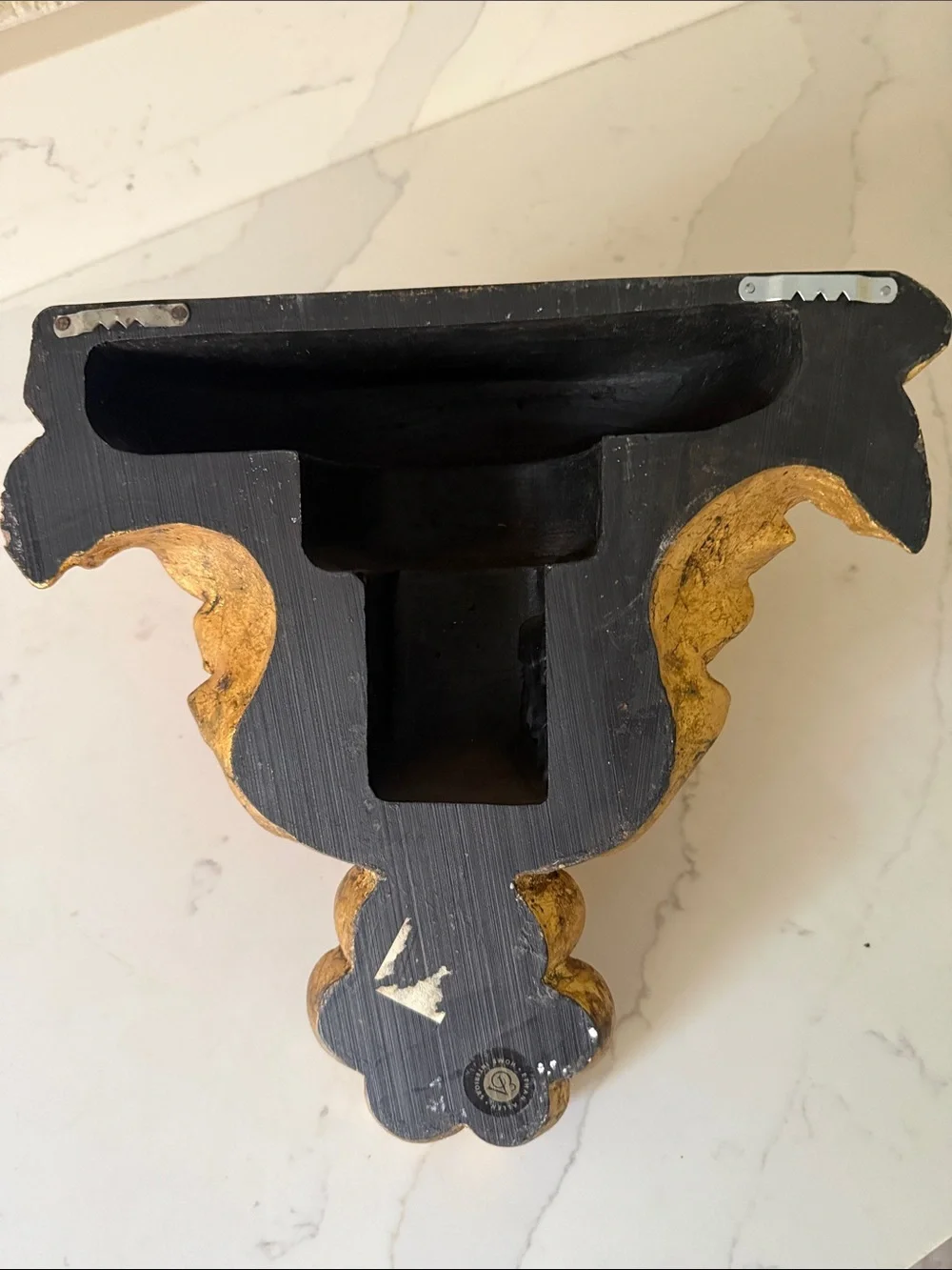Vintage Ethan Allen Home Interiors Gold Gilded Ornate Corbel Shelf Decor